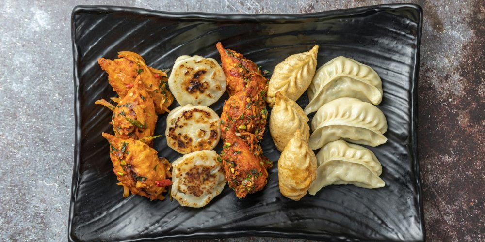 brown bread on black tray